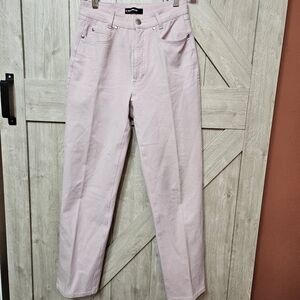 Cambio Jeans Women's Pastel Pink Straight-Leg Pants - Size 25